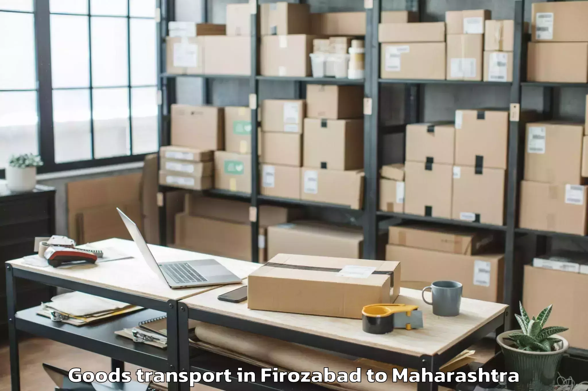 Reliable Firozabad to Shevgaon Goods Transport